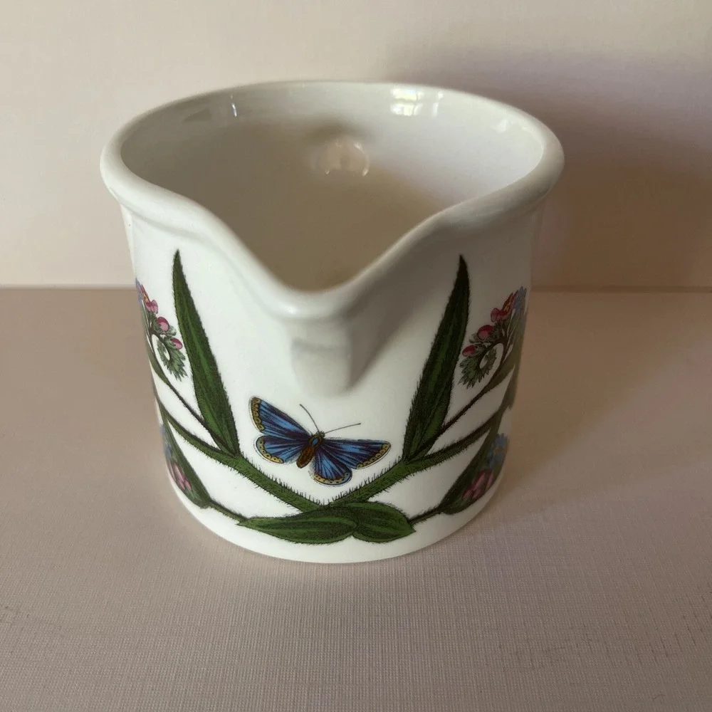 Portmeirion Botanic Garden Small Drum‎ Creamer Forget Me Not Coffee Tea New